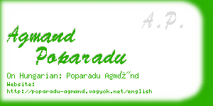 agmand poparadu business card